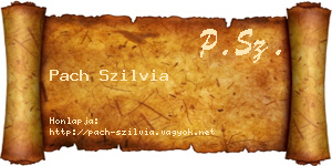 Pach Szilvia névjegykártya